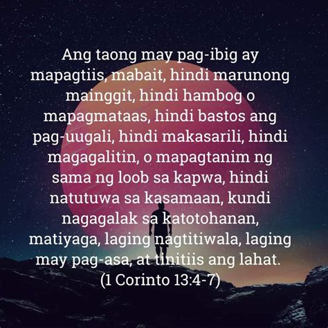 ang pag ibig ay parang|1 Corinto 13:4.